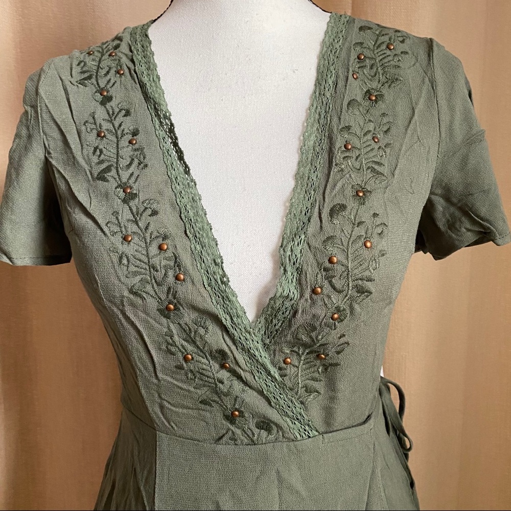 Sage The Label Embroidered Wrap Dress - Picture 5 of 10